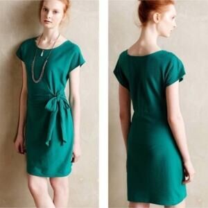 Anthropologie Green Mini Dress
